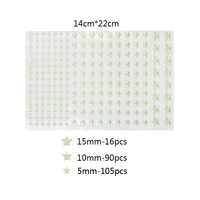 211/202 sztuk Luminous 3D gwiazdy kropki naklejki ścienne dla dzieci pokój dekoracje do wnętrz do sypialni naklejka świecące w ciemności naklejki DIY 6